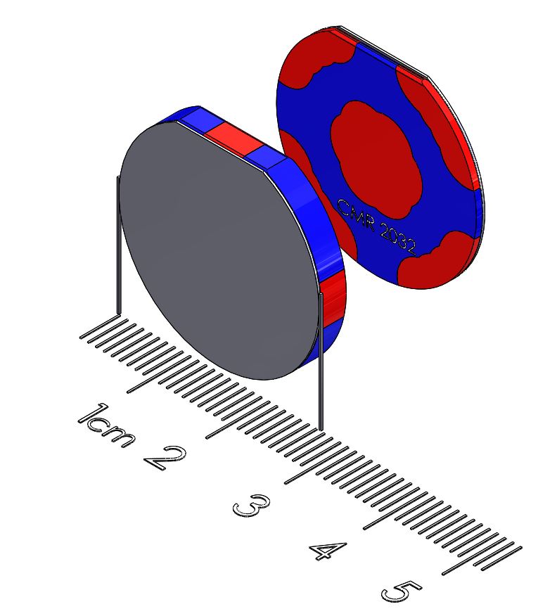 1002278 - Mobile Device Polymagnet pair - Portrait/Landscape - 1" diameter
