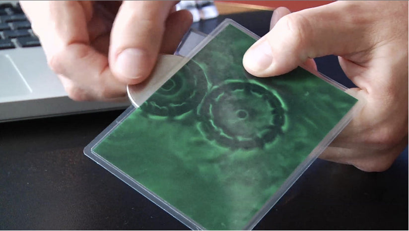 A close-up image of magnets and there polarity.